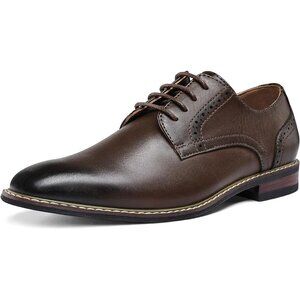 Men's Dark Brown Shoes Formal Classic Business Lace up Oxford Shoes Wide Width